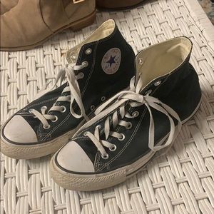Black high top converse